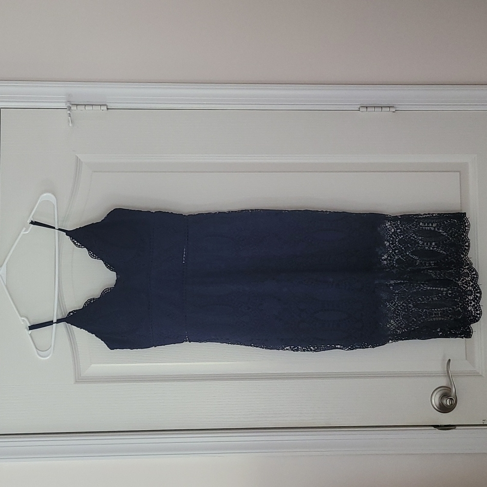 Navy lace dress